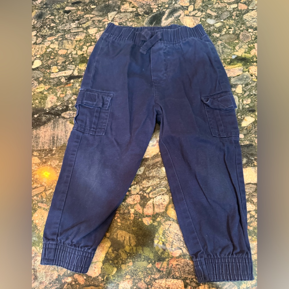 Navy Cargo Jogger Pants